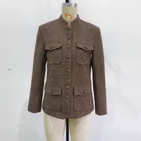 Women's Streetwear Houndstooth Coat Jacket main image 2