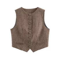 Women's Streetwear Houndstooth Coat Jacket main image 5