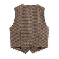 Women's Streetwear Houndstooth Coat Jacket main image 6