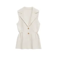 Women's Sleeveless Blazers Streetwear Solid Color sku image 5