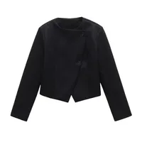Women's Streetwear Solid Color Woolen Coat Jacket sku image 2
