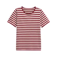 Women's T-shirt Short Sleeve T-Shirts Casual Style Classic Style Stripe main image 3