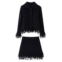 Daily Street Women's Streetwear Solid Color Polyester Chenille Yarn Skirt Co-ord Set Shorts Sets main image 2