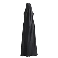 Women's Sheath Dress Sexy Halter Neck Sleeveless Solid Color Maxi Long Dress Tea Party sku image 6