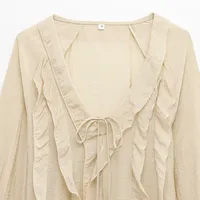 Women's Blouse Long Sleeve Blouses Simple Style Classic Style Solid Color main image 4