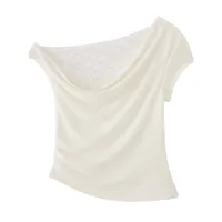Women's T-shirt Short Sleeve T-Shirts Casual Elegant Sexy Lace sku image 4