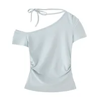 Women's T-shirt Short Sleeve T-Shirts Casual Elegant Solid Color sku image 2