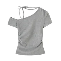 Women's T-shirt Short Sleeve T-Shirts Casual Elegant Solid Color sku image 3