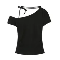 Women's T-shirt Short Sleeve T-Shirts Casual Elegant Solid Color sku image 9