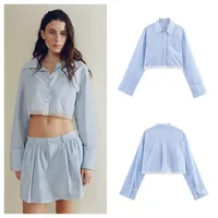 Daily Women's Casual Stripe Spandex Polyester Lace Skirt Co-ord Set Shorts Sets main image 1