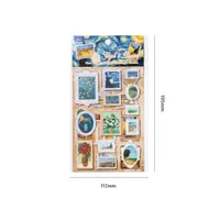 1 Piece Oil Painting School Paper Card Retro French Style Stickers main image 2