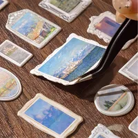 1 Piece Oil Painting School Paper Card Retro French Style Stickers main image 7