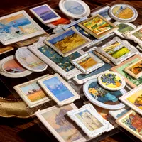 1 Piece Oil Painting School Paper Card Retro French Style Stickers main image 8