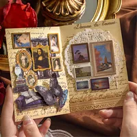 1 Piece Oil Painting School Paper Card Retro French Style Stickers main image 4