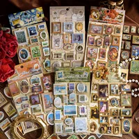 1 Piece Oil Painting School Paper Card Retro French Style Stickers main image 1