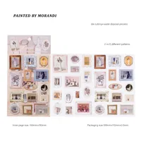 1 Piece Oil Painting School Paper Card Retro French Style Stickers sku image 3