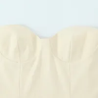 Women's A- Line Skirt Sexy Strapless Sleeveless Solid Color Above Knee Daily Street main image 3