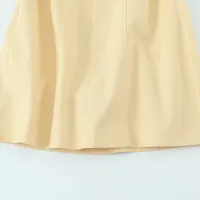 Women's A- Line Skirt Sexy Halter Neck Sleeveless Solid Color Knee-Length Date Tea Party main image 4