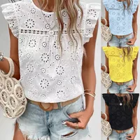 Women's Blouse Short Sleeve Blouses Casual Elegant Flower main image 1