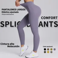 Fitness Lady Sexy Solid Color Nylon Spandex Active Bottoms Leggings main image 1