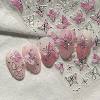 IG Style Princess Cartoon Style Butterfly Nail Stickers Nail Sticker main image 3
