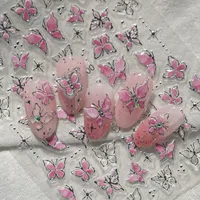 IG Style Princess Cartoon Style Butterfly Nail Stickers Nail Sticker sku image 1
