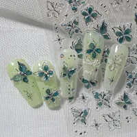 IG Style Princess Cartoon Style Butterfly Nail Stickers Nail Sticker sku image 2