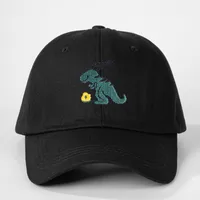 Unisex Cute Dinosaur Machine Embroidery Curved Eaves Baseball Cap main image 1