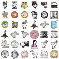 Cartoon Style Cute Streetwear Animal Letter Alloy Stamping Stoving Varnish Plating Women's Cartoon Pinback Badge Brooches Collar Pin main image 10