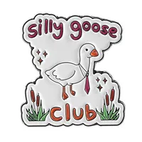 Cartoon Style Cute Streetwear Animal Letter Alloy Stamping Stoving Varnish Plating Women's Cartoon Pinback Badge Brooches Collar Pin sku image 8