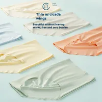 Ice Silk Panties Women's Summer  Silk Bacteriostatic Crotch One-piece Traceless Panties Breathable Mid-waist Peach Hip Panties For Women main image 5