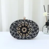 Hot-selling Evening Bag Sunflower Diamond-encrusted Party Clutch Bag Fashionable Personalized All-match Bag Women's Shell Bag sku image 1