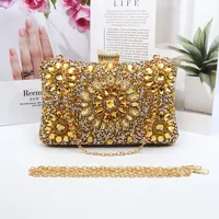 New Shining Sun Drill Box Evening Bag Banquet Bag Gift Bag Evening Bag Chain Bag Evening Bag main image 3