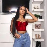 Spring And Summer Wish  Women's Sexy Sling Sling Metal Chain Satin Vest For Women main image 4