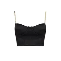 Spring And Summer Wish  Women's Sexy Sling Sling Metal Chain Satin Vest For Women main image 5