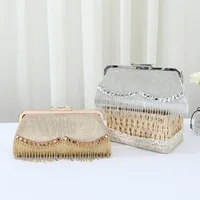 Explosions Foreign Trade Tassel Daffy Bag Banquet Evening Dress Clutch Bag High-end Tassel Diamond Evening Bag Manufacturers Wholesale main image 1