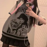 Station Loose Pullover Sweater Personality Leisure Round Neck Sleeveless Autumn Wear Men's And Women's Inner Sweater Wholesale main image 2