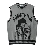 Station Loose Pullover Sweater Personality Leisure Round Neck Sleeveless Autumn Wear Men's And Women's Inner Sweater Wholesale main image 5