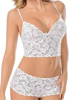 Foreign Trade   Sexy Lace Sexy Underwear Transparent Sling Three-point Wrap Chest Lace Underwear Set main image 1
