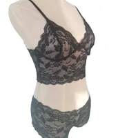 Foreign Trade   Sexy Lace Sexy Underwear Transparent Sling Three-point Wrap Chest Lace Underwear Set main image 5