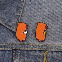 Cartoon Style Cute Streetwear Animal Cat Alloy Stamping Stoving Varnish Plating Unisex Cartoon Pinback Badge Brooches Collar Pin main image 6