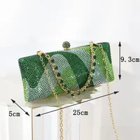 New Ladies Shining Luxury Full Diamond Bag Wedding Bridesmaid Bag Party Bag Rhinestone Shining Evening Bag Chain Bag main image 5