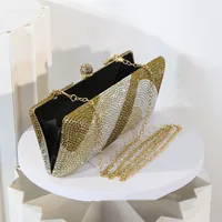 New Ladies Shining Luxury Full Diamond Bag Wedding Bridesmaid Bag Party Bag Rhinestone Shining Evening Bag Chain Bag main image 4