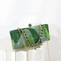 New Ladies Shining Luxury Full Diamond Bag Wedding Bridesmaid Bag Party Bag Rhinestone Shining Evening Bag Chain Bag sku image 1