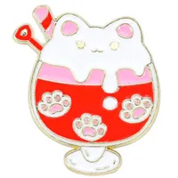 Cartoon Style Cute Streetwear Animal Cat Alloy Stamping Stoving Varnish Plating Unisex Cartoon Pinback Badge Brooches Collar Pin sku image 6