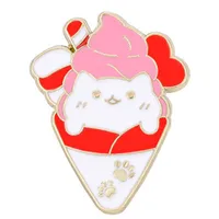 Cartoon Style Cute Streetwear Animal Cat Alloy Stamping Stoving Varnish Plating Unisex Cartoon Pinback Badge Brooches Collar Pin sku image 7