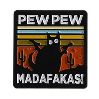 Cartoon Style Cute Streetwear Animal Cat Alloy Stamping Stoving Varnish Plating Unisex Cartoon Pinback Badge Brooches Collar Pin sku image 9
