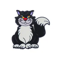 Cartoon Style Cute Streetwear Animal Cat Alloy Stamping Stoving Varnish Plating Unisex Cartoon Pinback Badge Brooches Collar Pin sku image 13