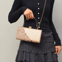 Explosions  New Rhinestone-encrusted Evening Bag High-grade Texture Evening Dress Clutch Bag Chain Shoulder Bag main image 3