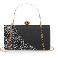 Explosions  New Rhinestone-encrusted Evening Bag High-grade Texture Evening Dress Clutch Bag Chain Shoulder Bag sku image 3